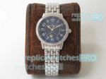Swiss Jaeger-LeCoultre Rendez-Vous Replica Watch Blue Dial Diamond Bezel